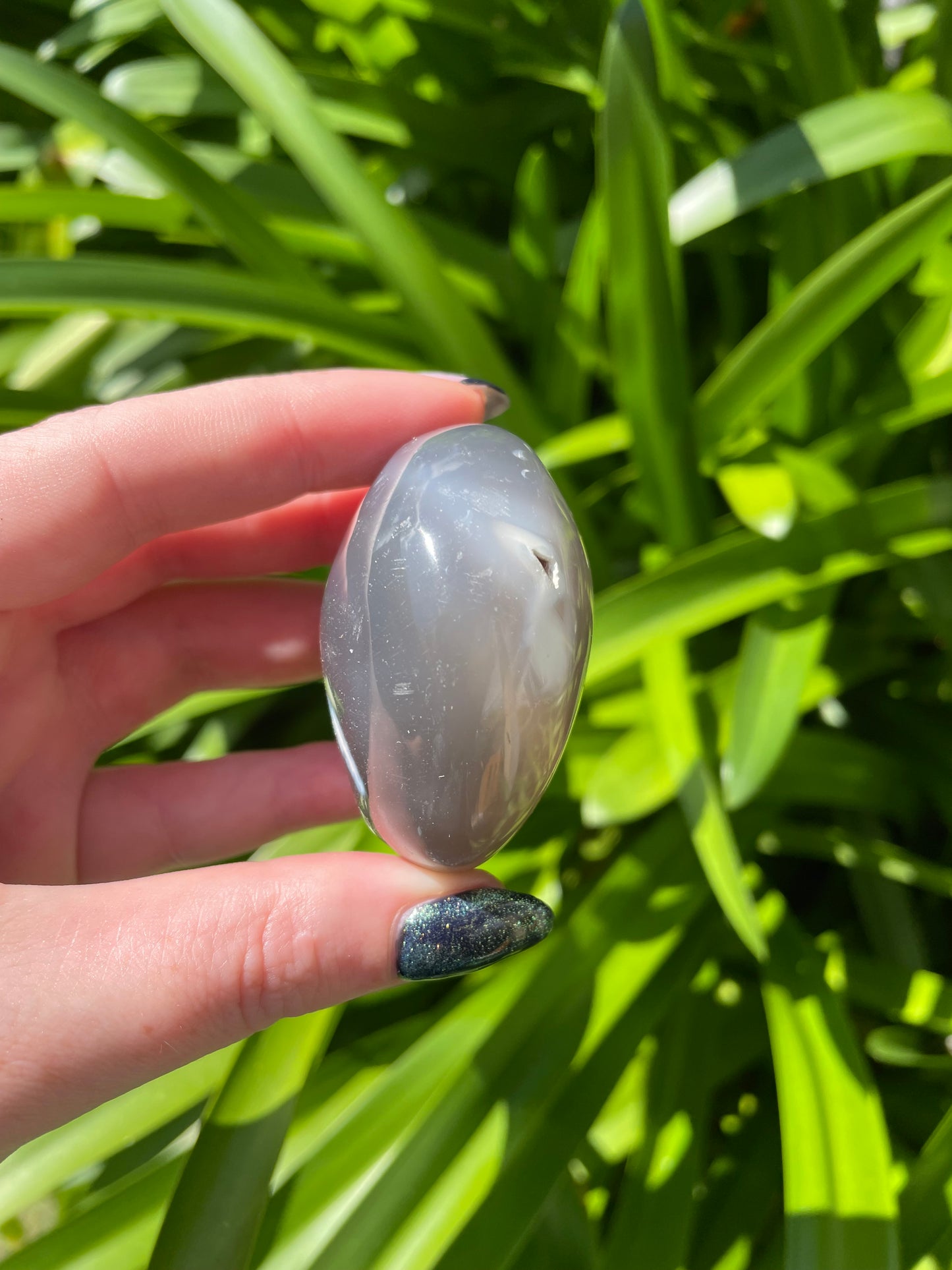 Orca Agate Palm Stone D