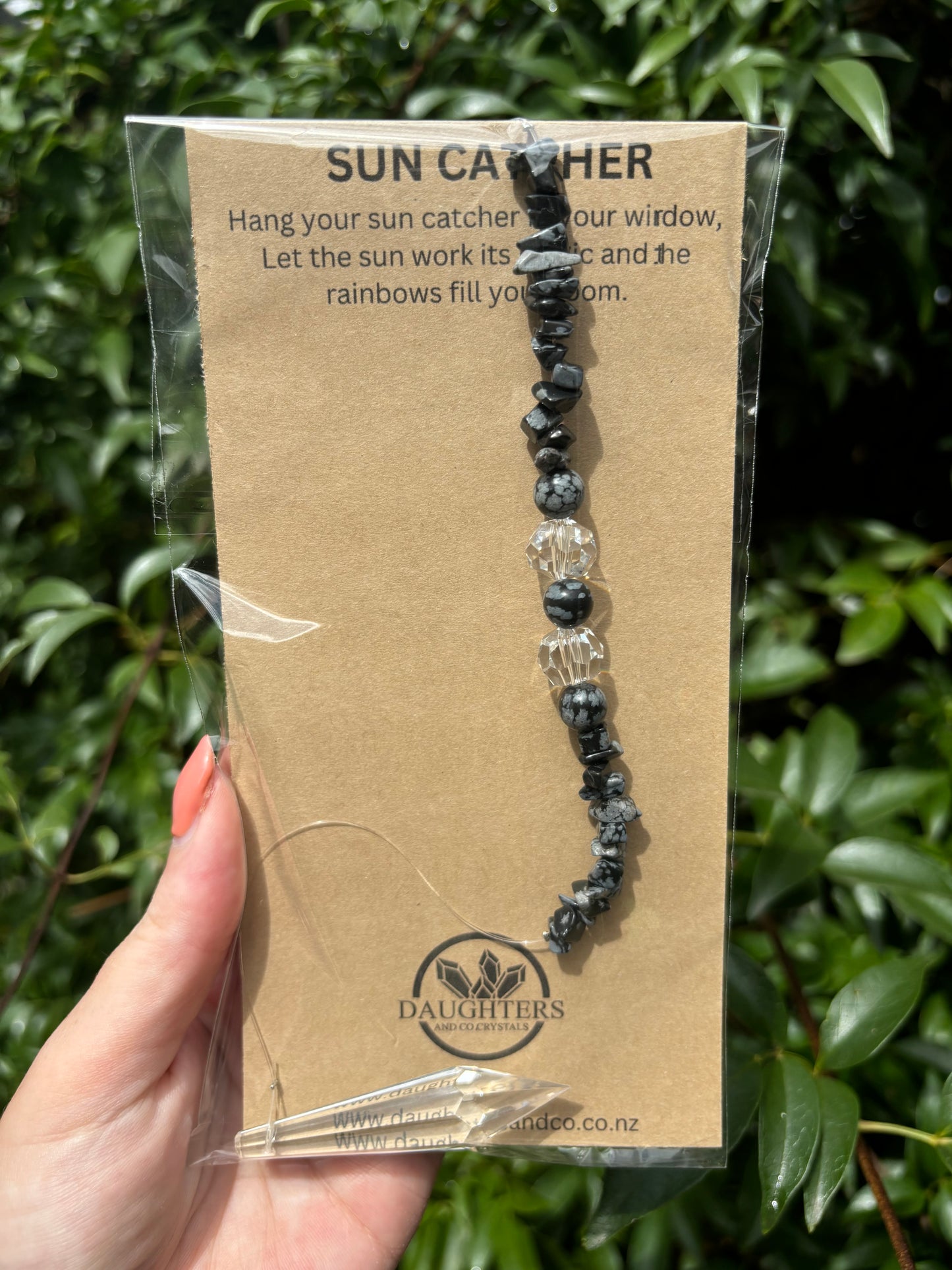 Snowflake Obsidian | Point Sun Catcher