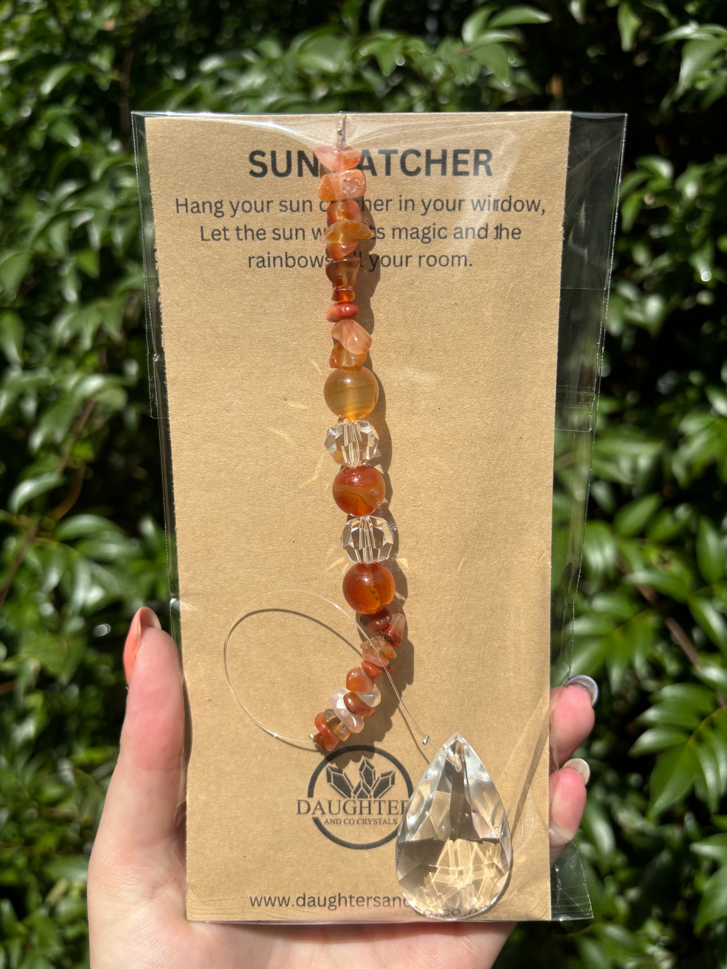 Carnelian | Tear Drop Sun Catcher