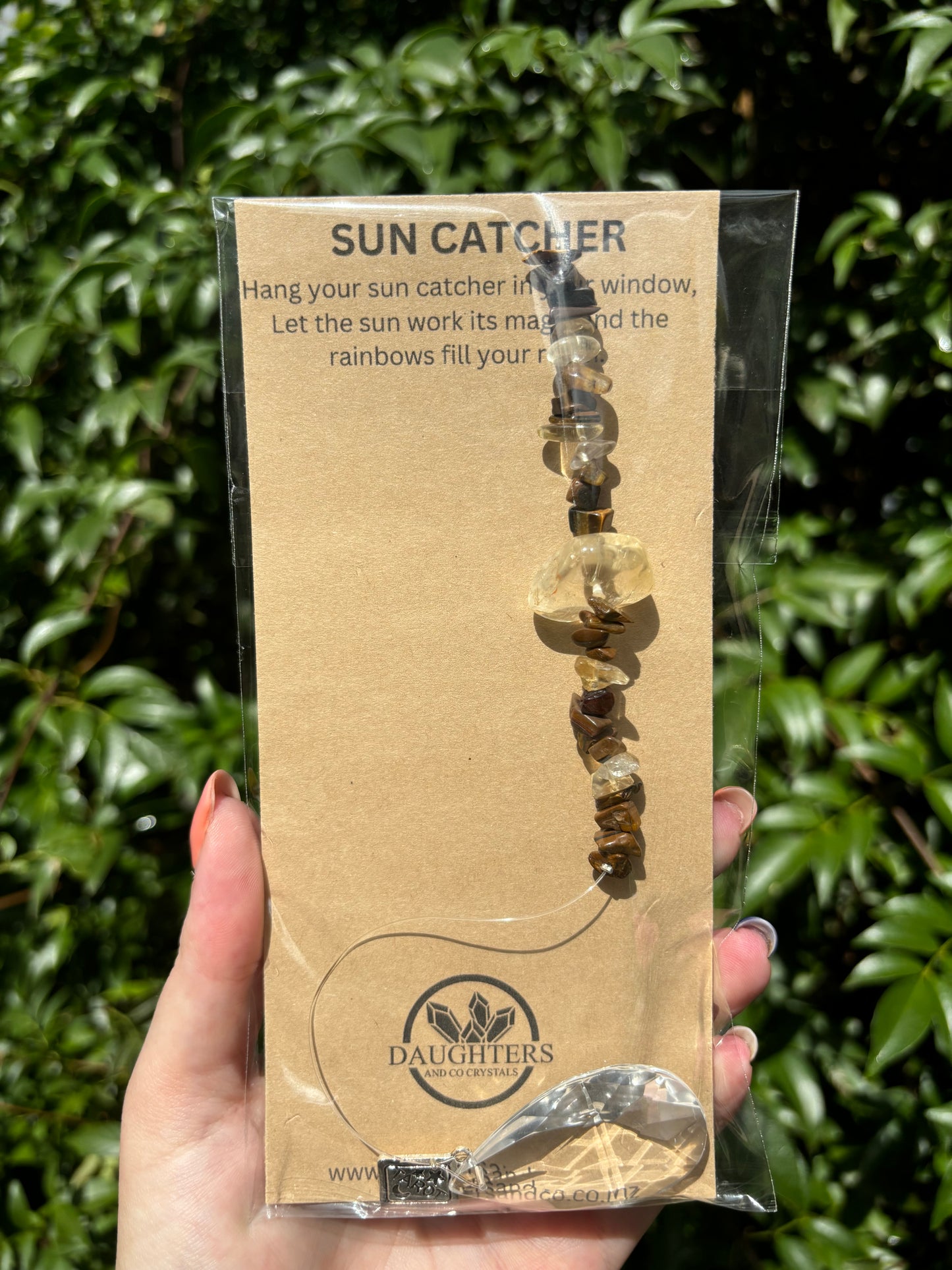 Tigers Eye & Citrine | Tear Drop Sun Catcher