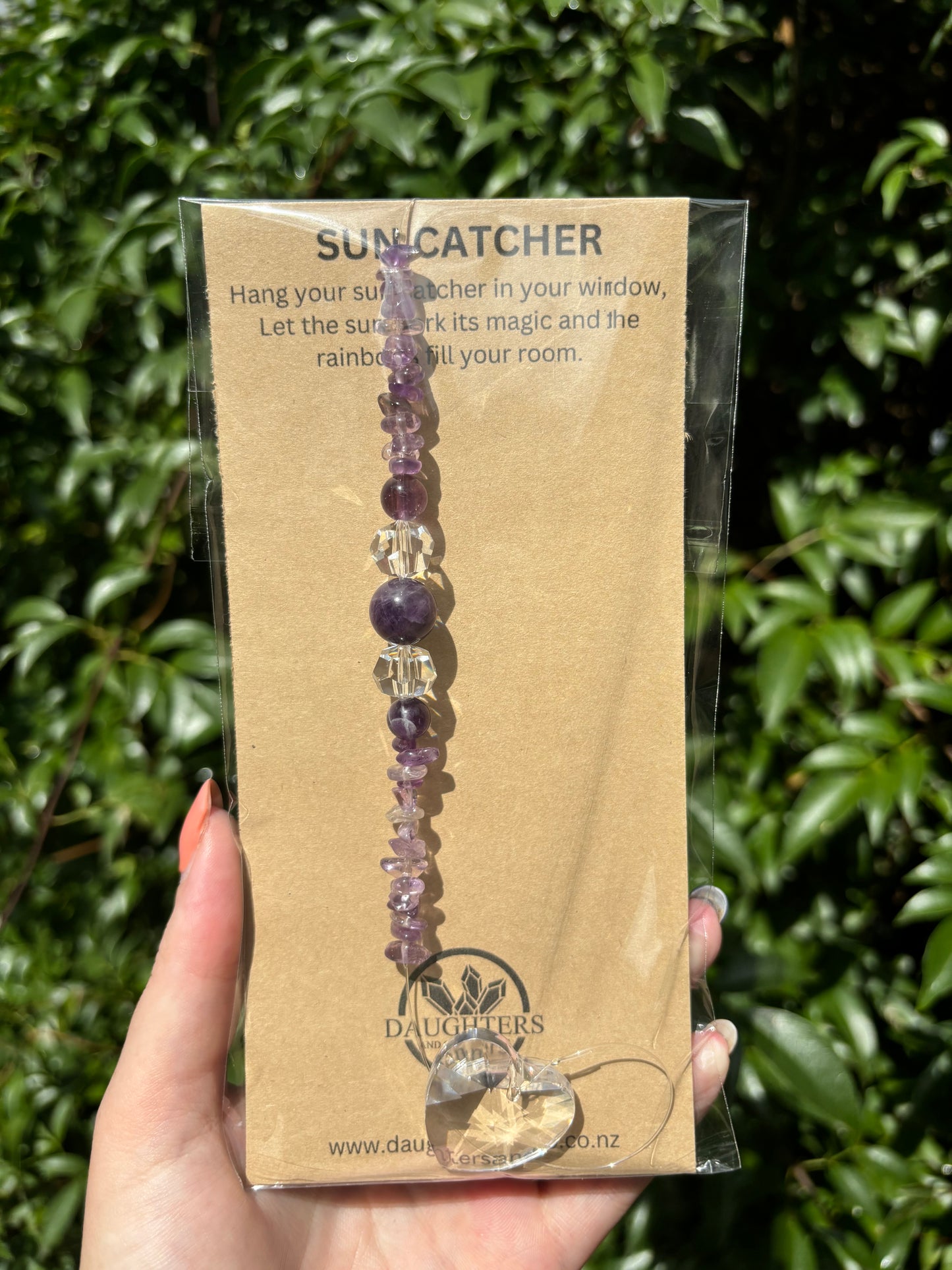 Amethyst | Heart Sun Catcher