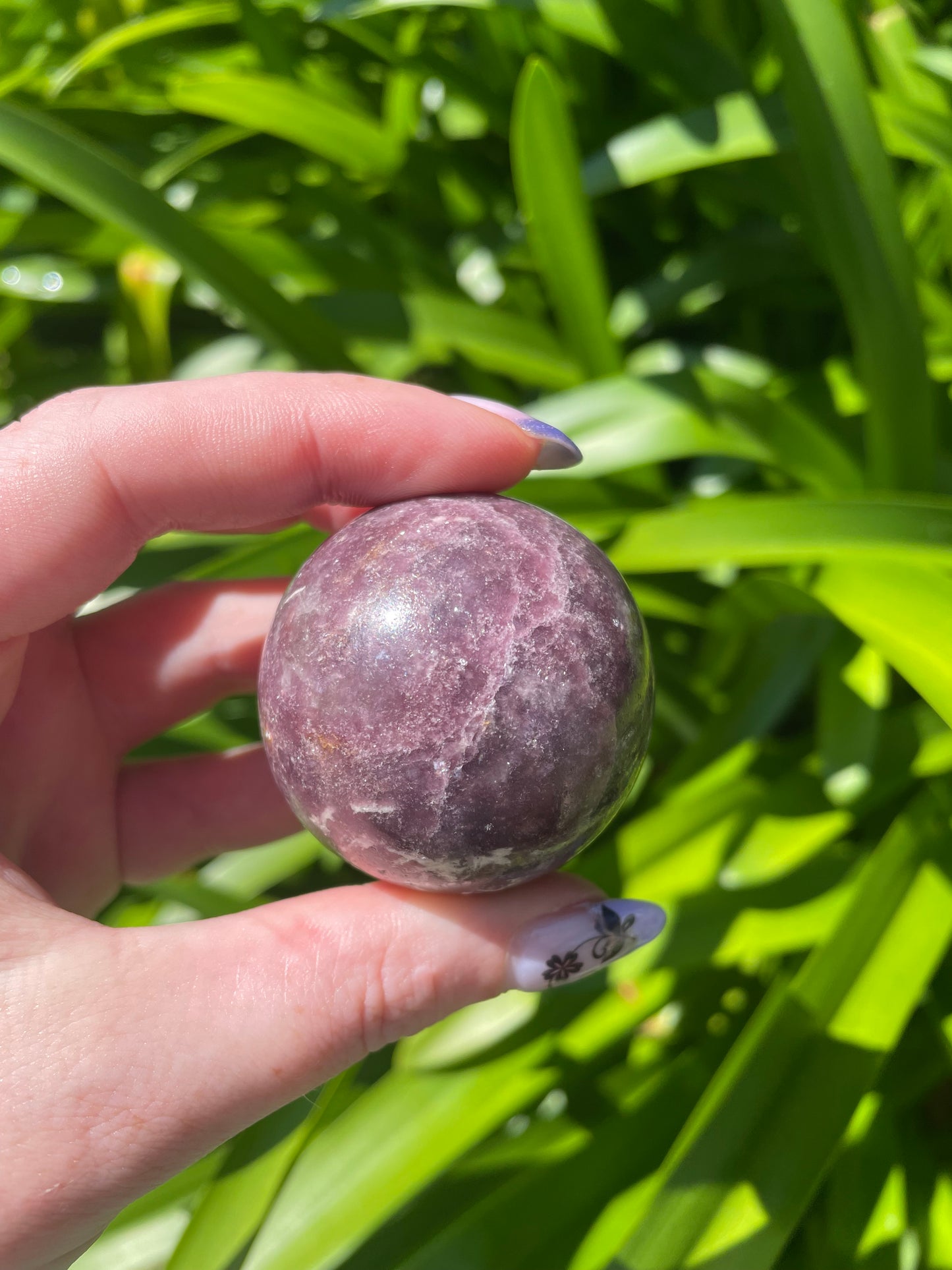 Lepidolite Sphere A