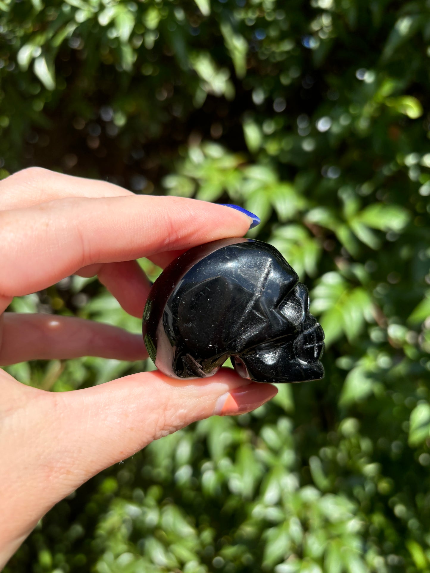 Black Obsidian Large Skull