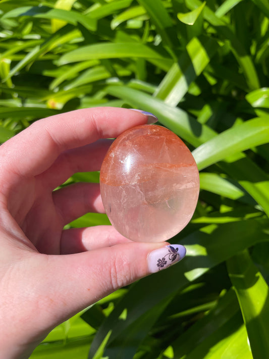 Fire Quartz Palm Stone E