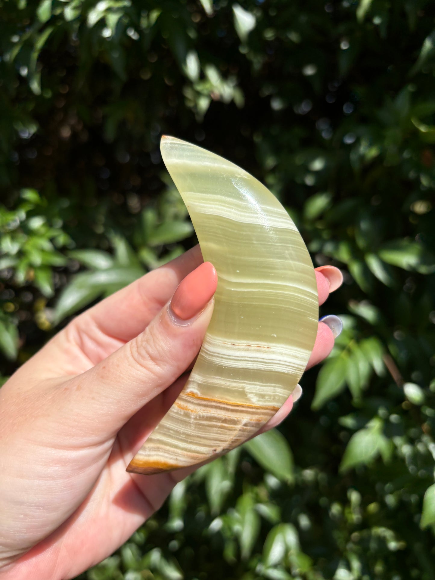 Banded Calcite Small Moon