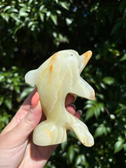 Banded Calcite Dolphin Large B