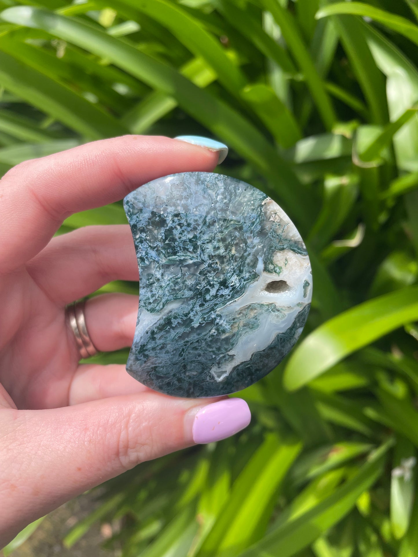 Moss Agate Moon A