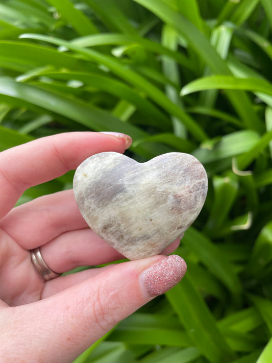 Peach Moonstone Heart E