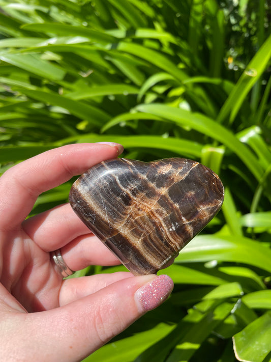 Chocolate Calcite Heart A