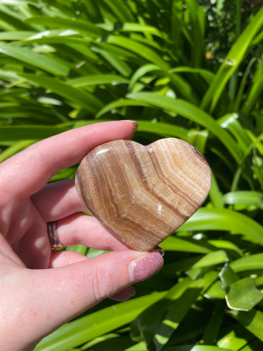 Chocolate Calcite Heart B