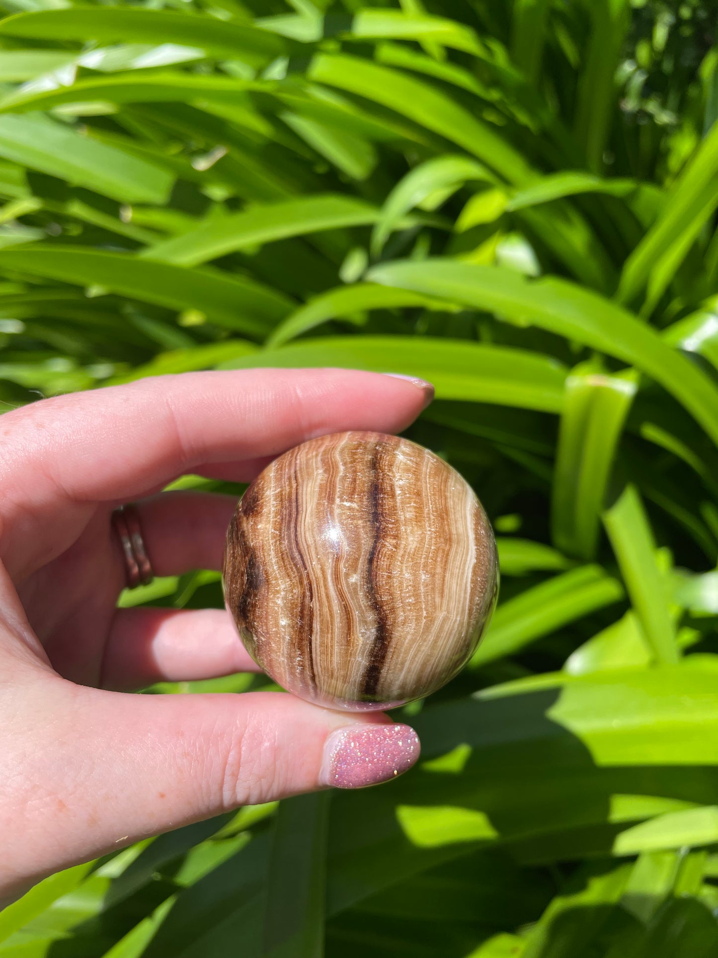 Chocolate Calcite Sphere B