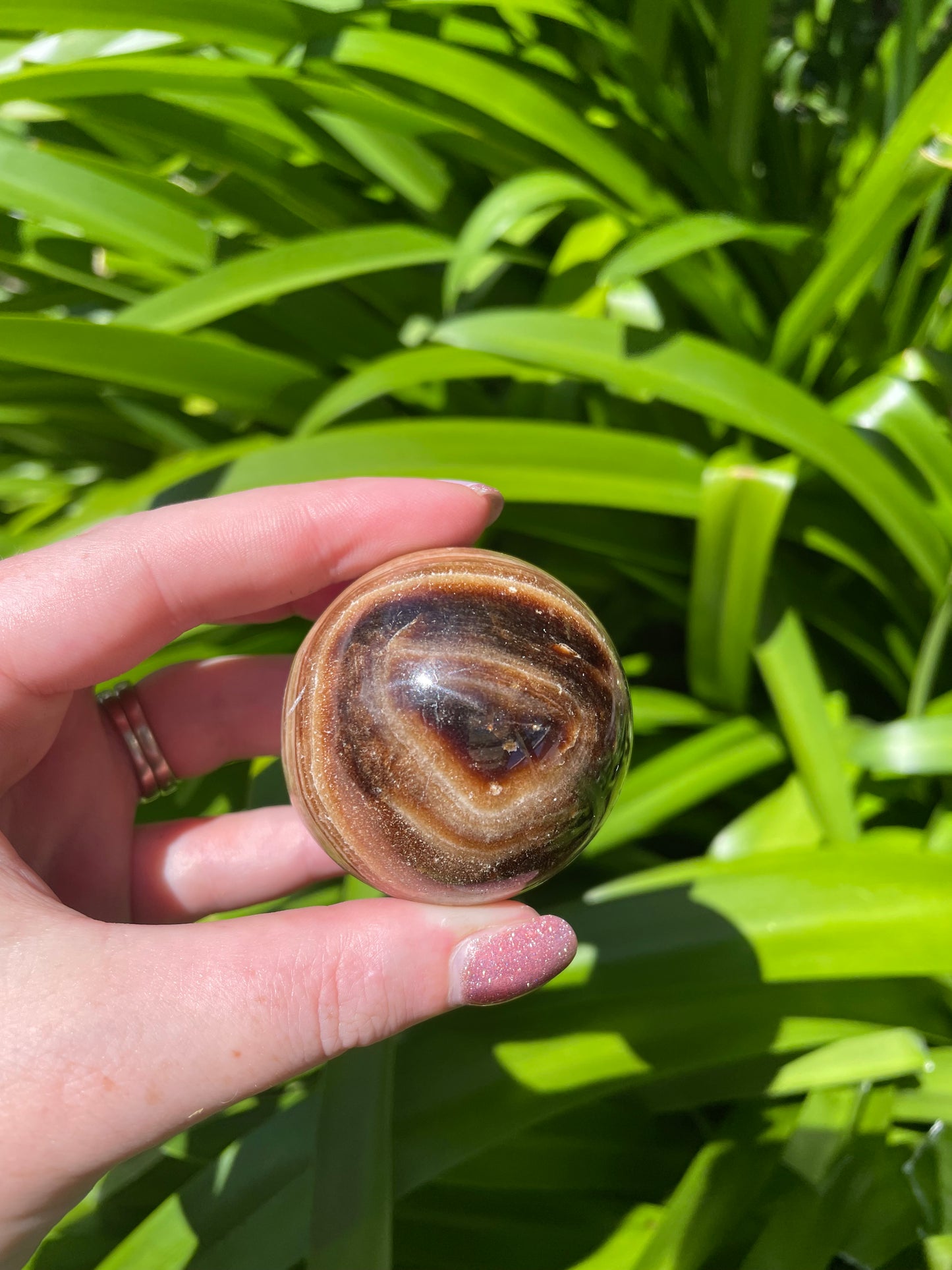 Chocolate Calcite Sphere B