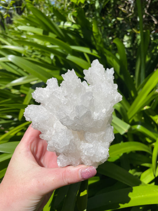 White Aragonite Cluster