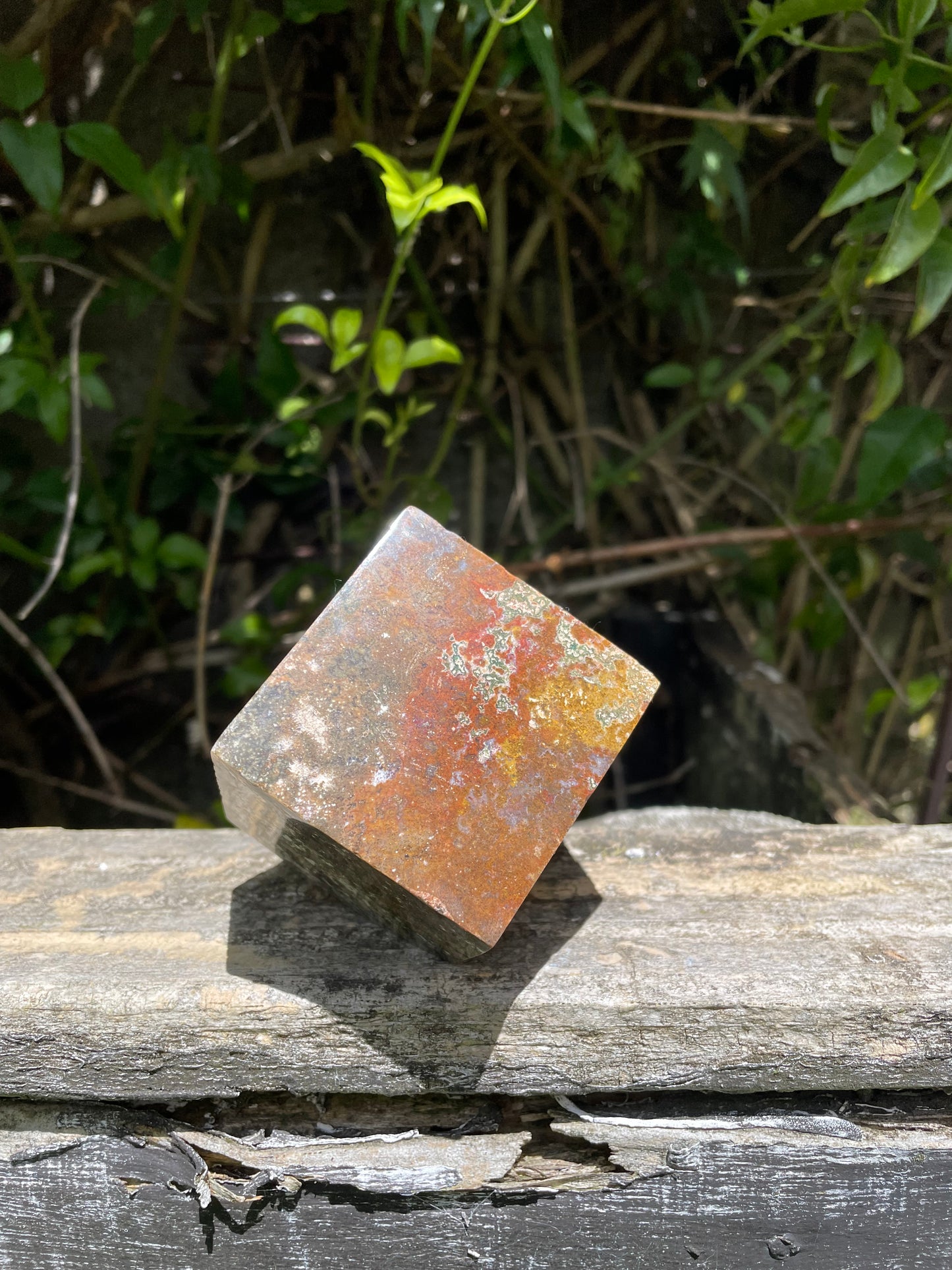 Ocean Jasper Large Spinning Cube