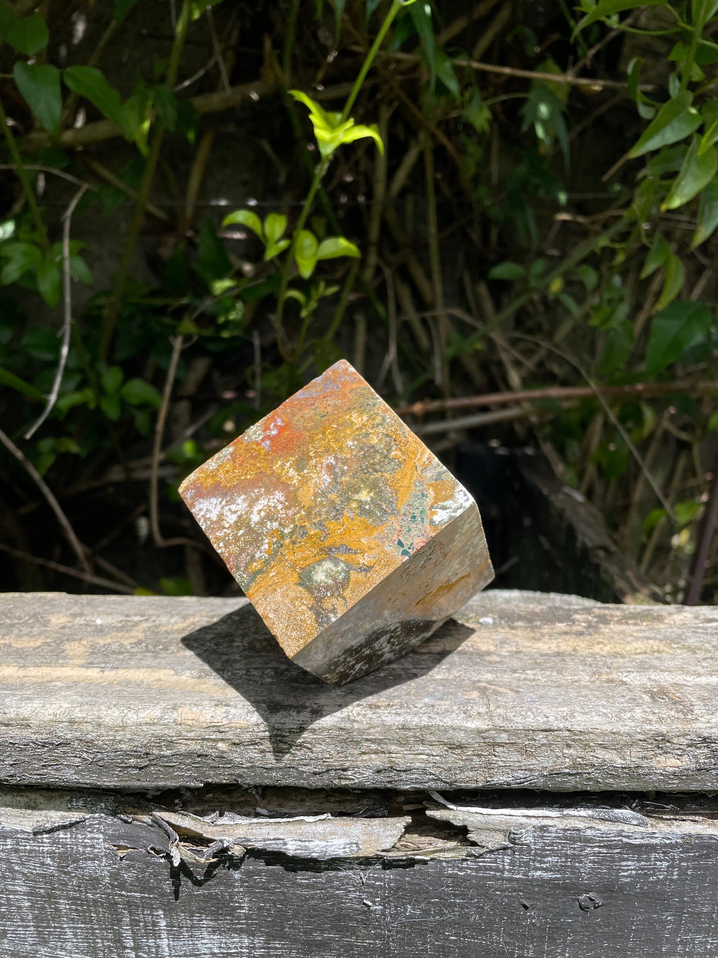 Ocean Jasper Large Spinning Cube