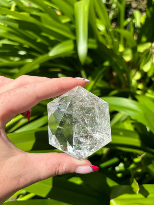 Clear Quartz Star Of David Piece