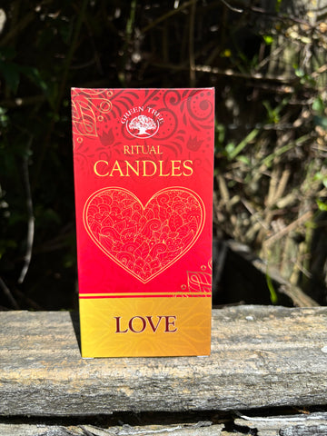 Red LOVE Ritual Candles x10