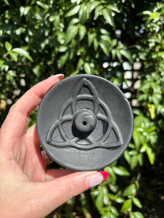 Triquetra Terracotta Incense Plate