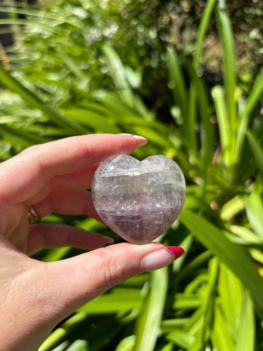 Rainbow Fluorite Heart