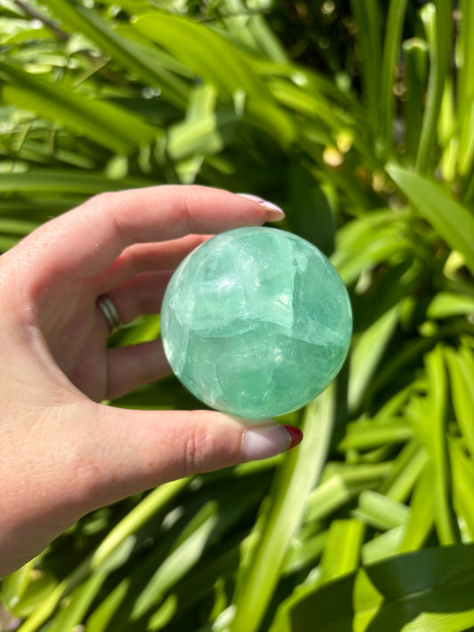 Green Fluorite Sphere A