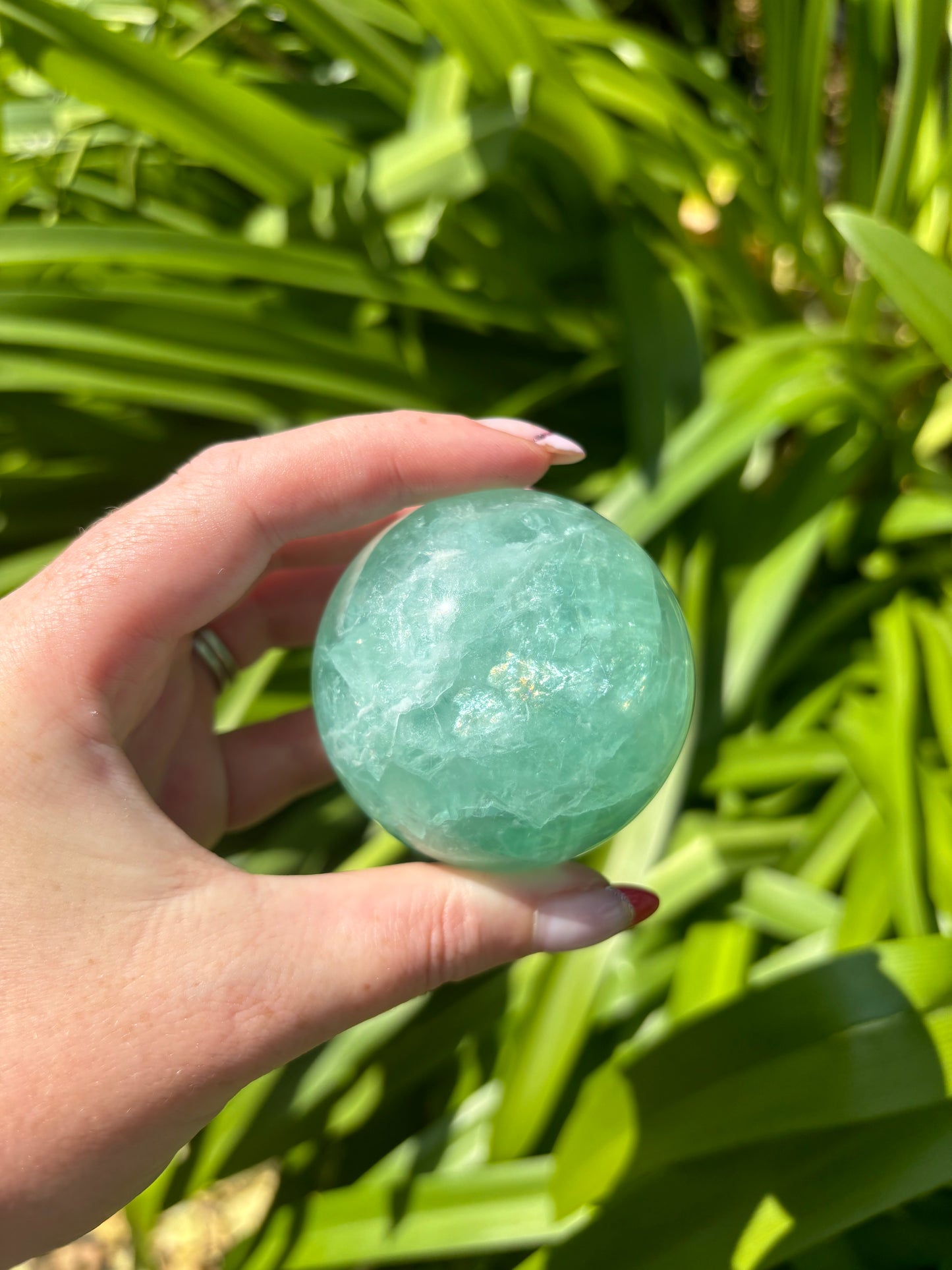 Green Fluorite Sphere A