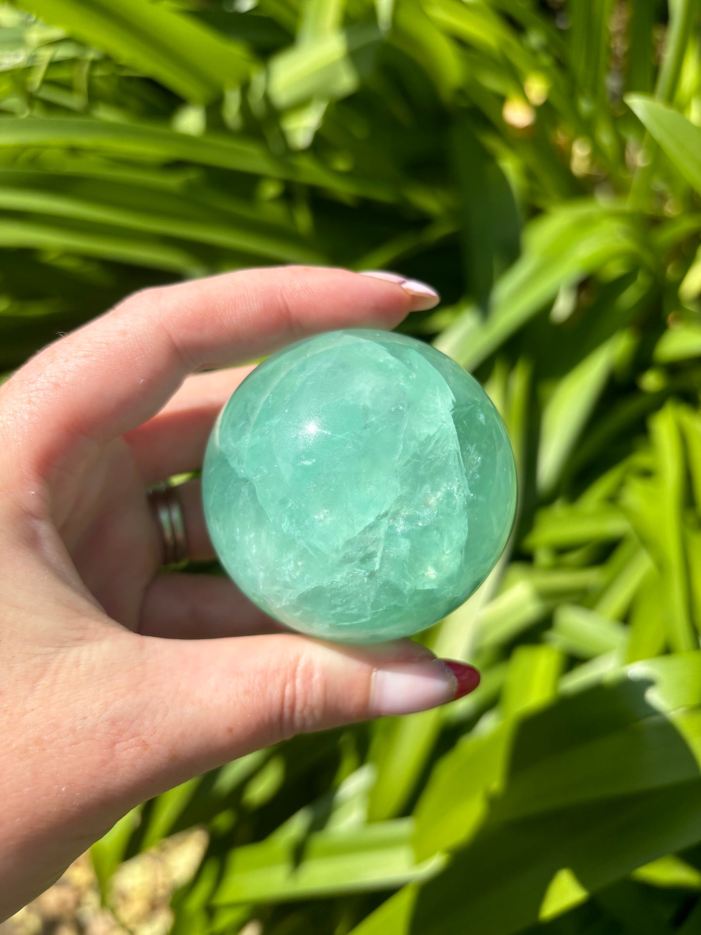 Green Fluorite Sphere A