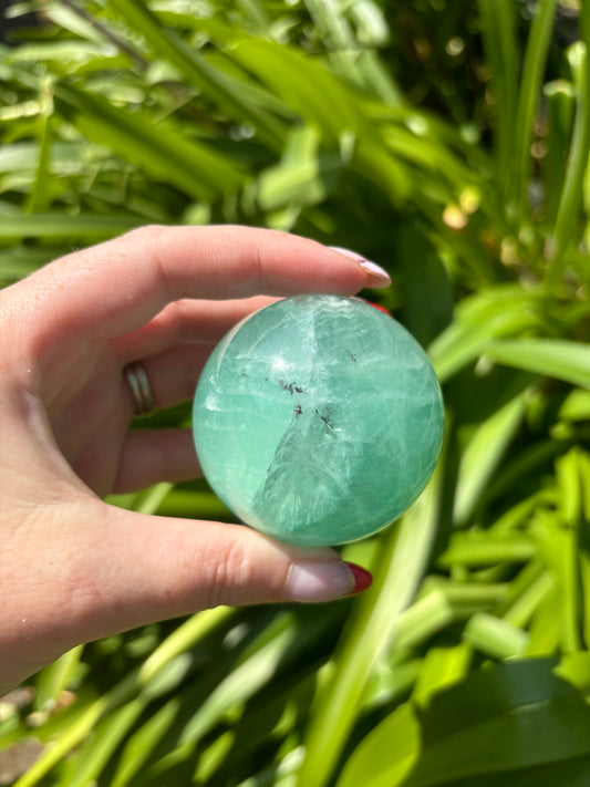 Green Fluorite Sphere B