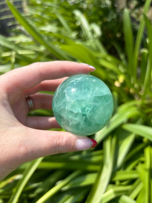 Green Fluorite Sphere C