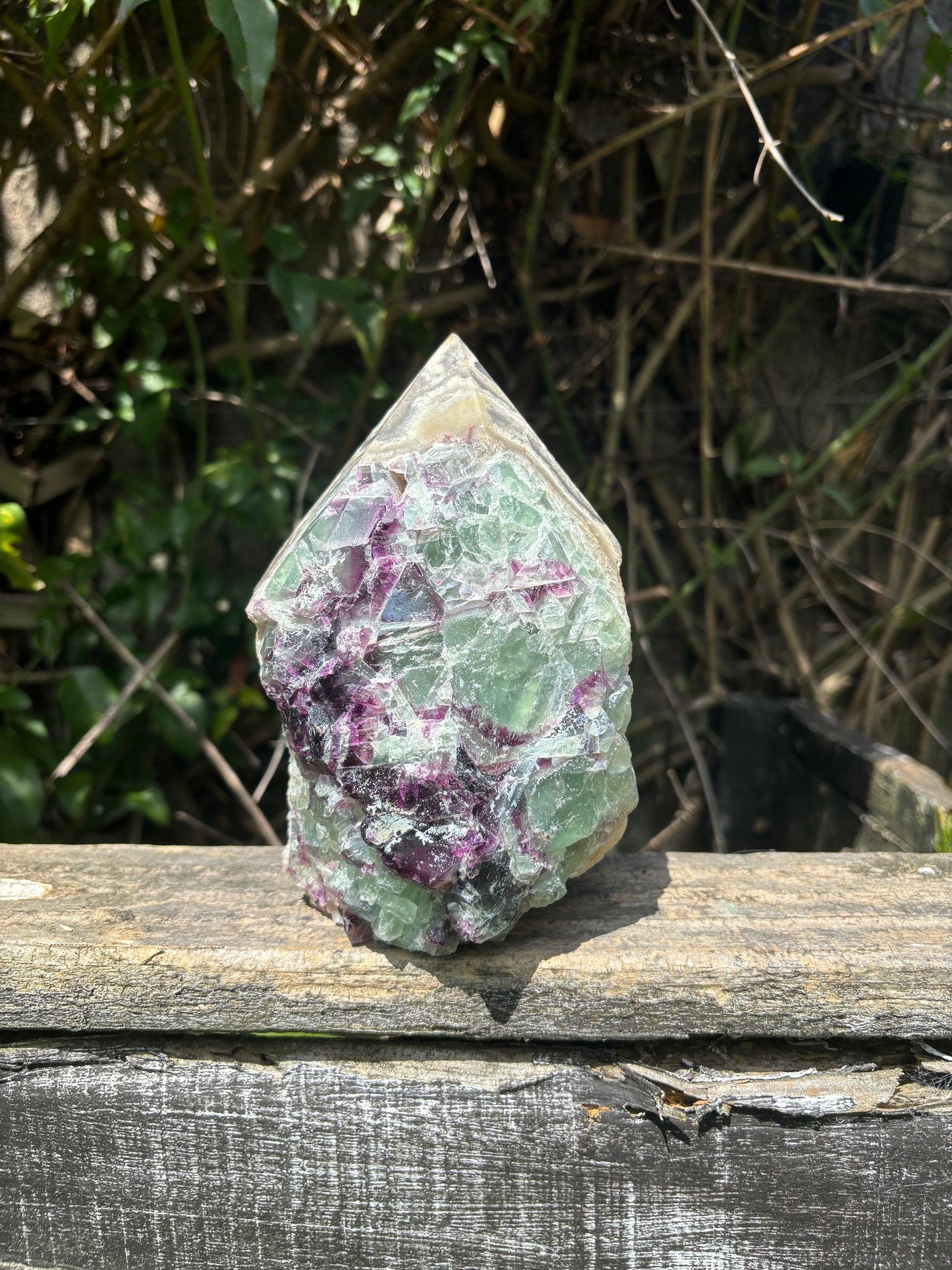 Rainbow Fluorite Semi Polished Point XXL 2.5kgs