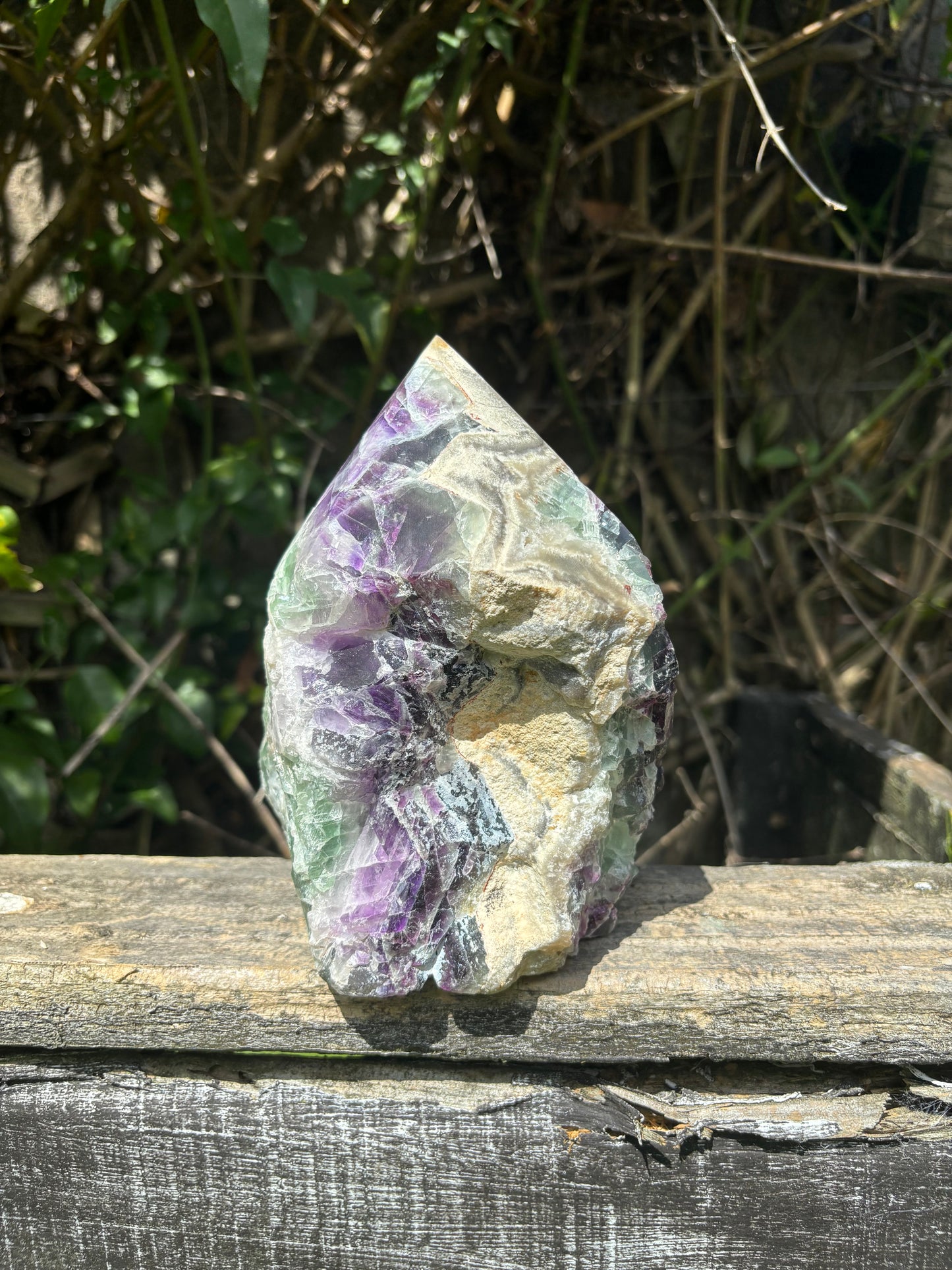 Rainbow Fluorite Semi Polished Point XXL 2.5kgs