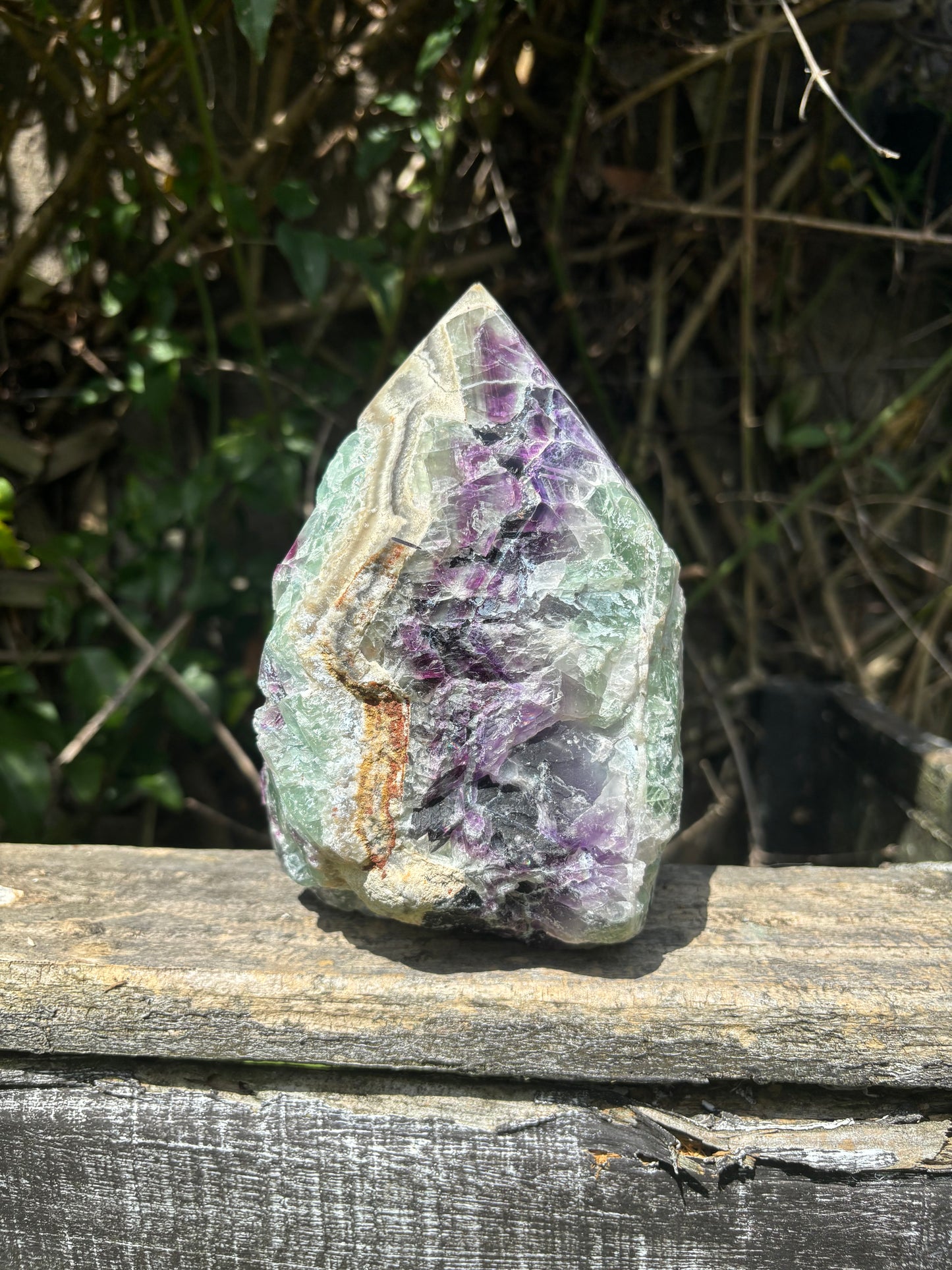 Rainbow Fluorite Semi Polished Point XXL 2.5kgs