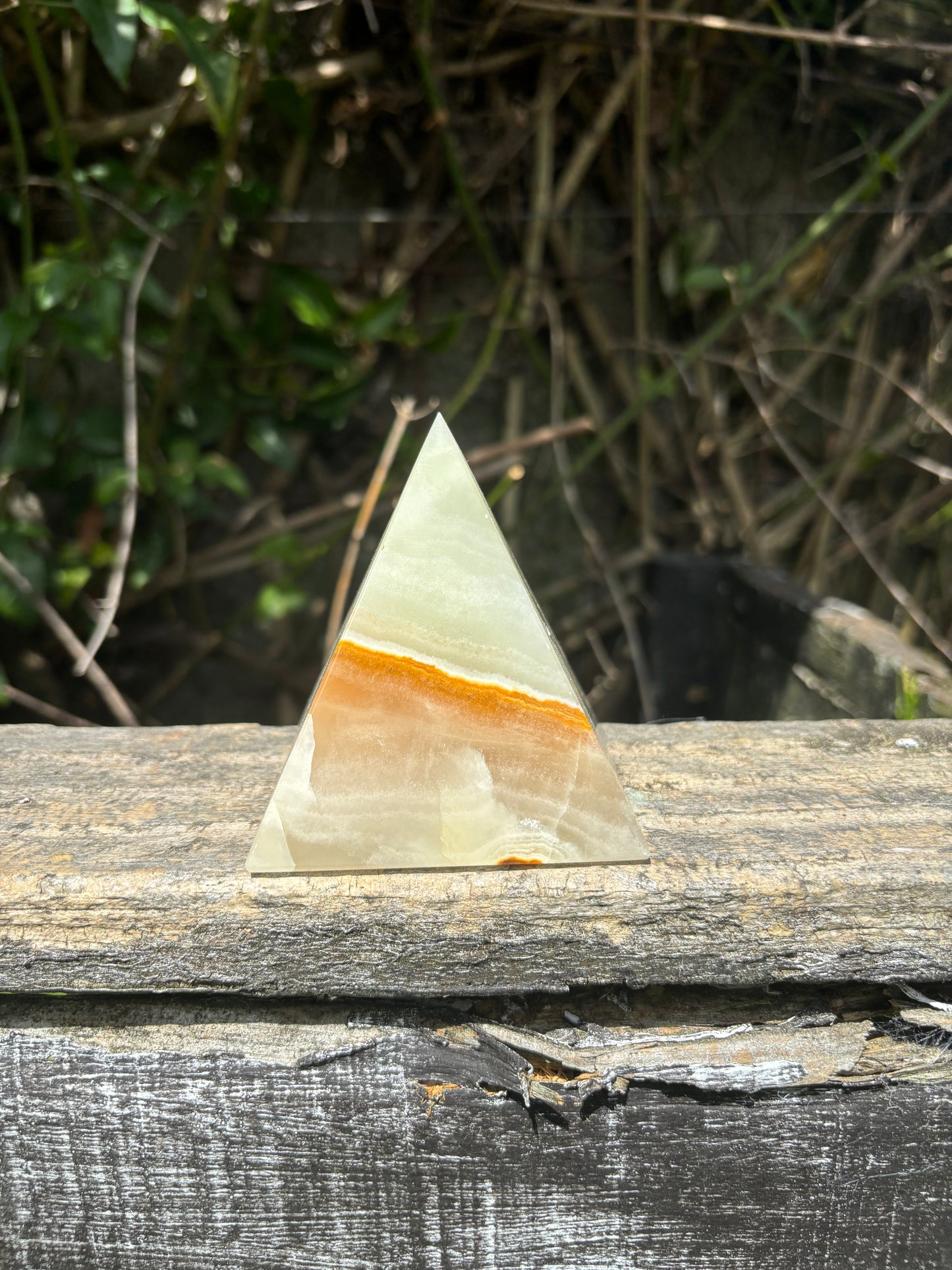 Banded Calcite Pyramid Medium A