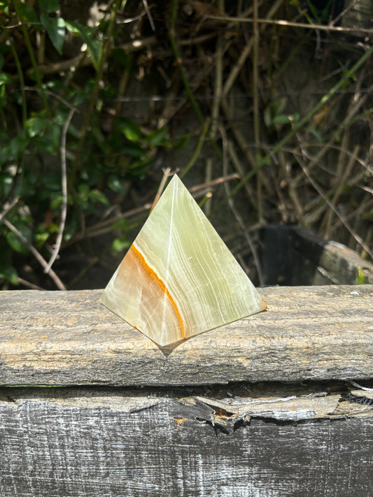 Banded Calcite Pyramid Medium A