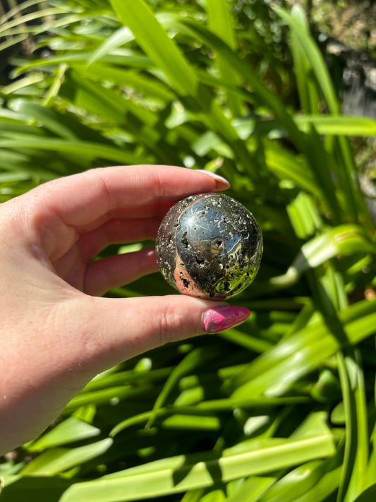 Druzy Pyrite Sphere A