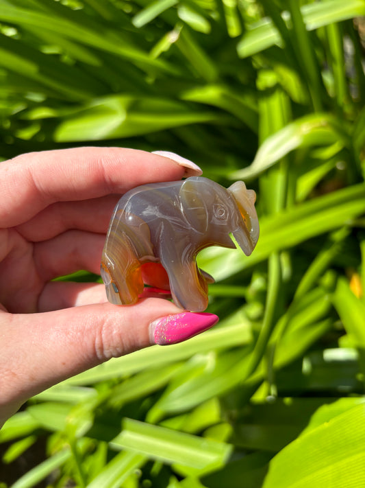 Agate Elephant Small