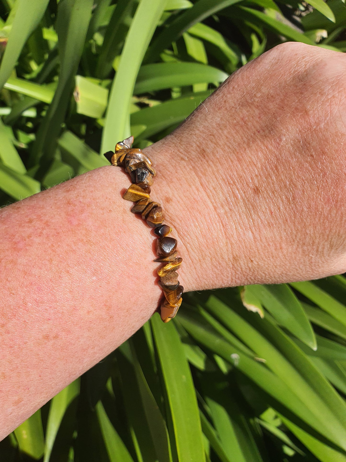 Tigers Eye Crystal Chip Bracelet