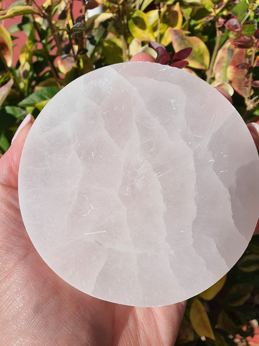 Selenite Charging  Plate Round Large