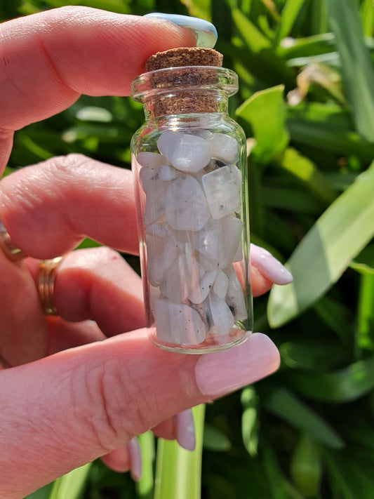 Rainbow Moonstone Chip Bottle