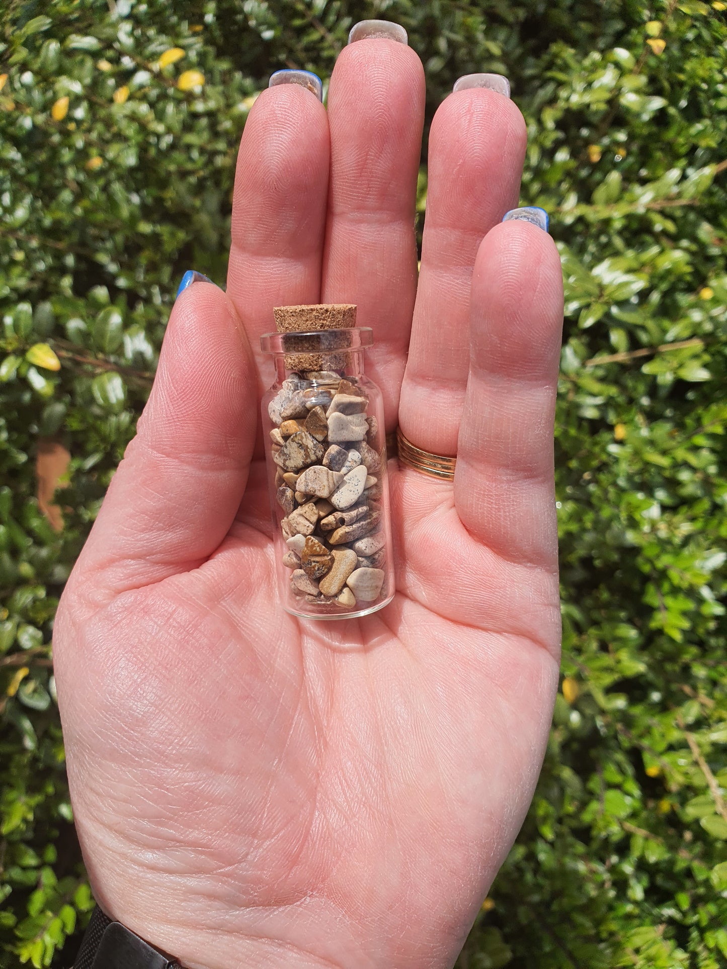 Picture Jasper Crystal Chip Bottle