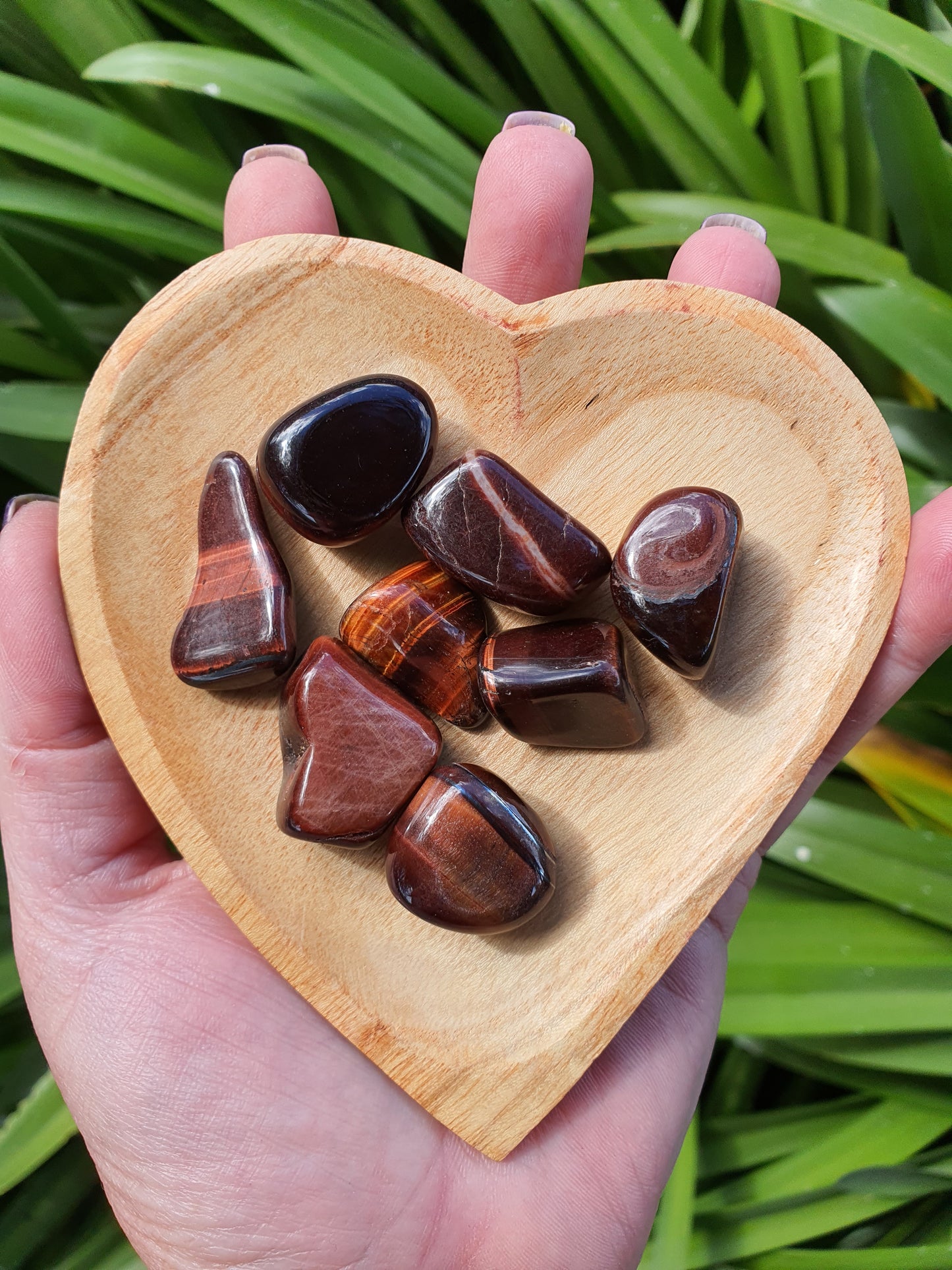 Red Tigers Eye Tumbled Stones