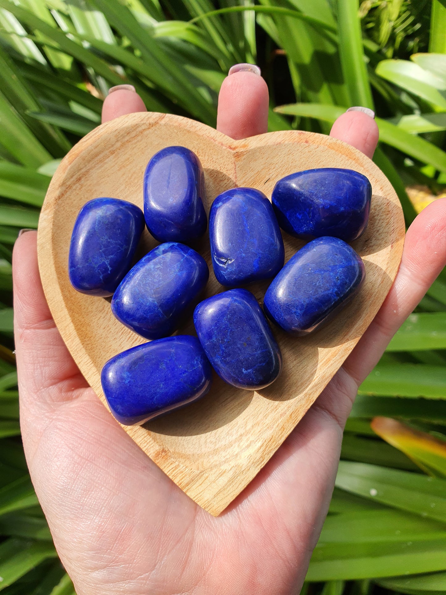 Howlite Dark Blue Tumbled Stones