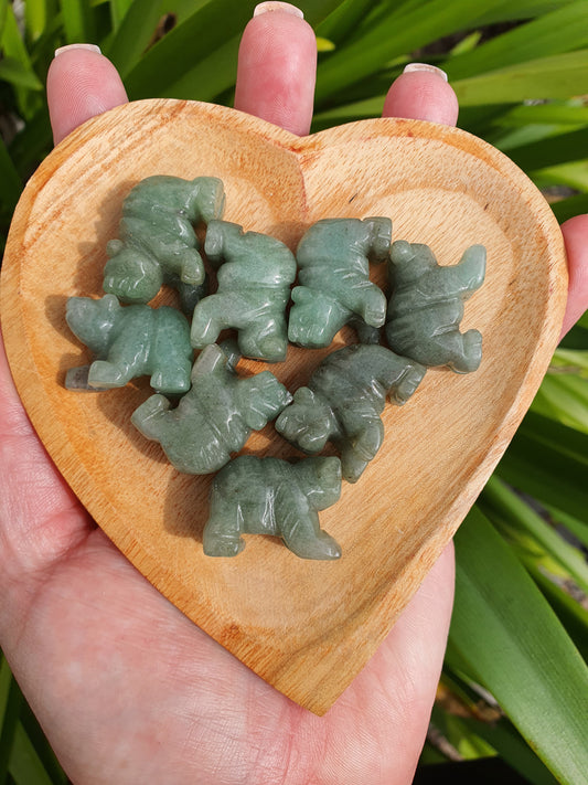 Green Aventurine Mini Bear