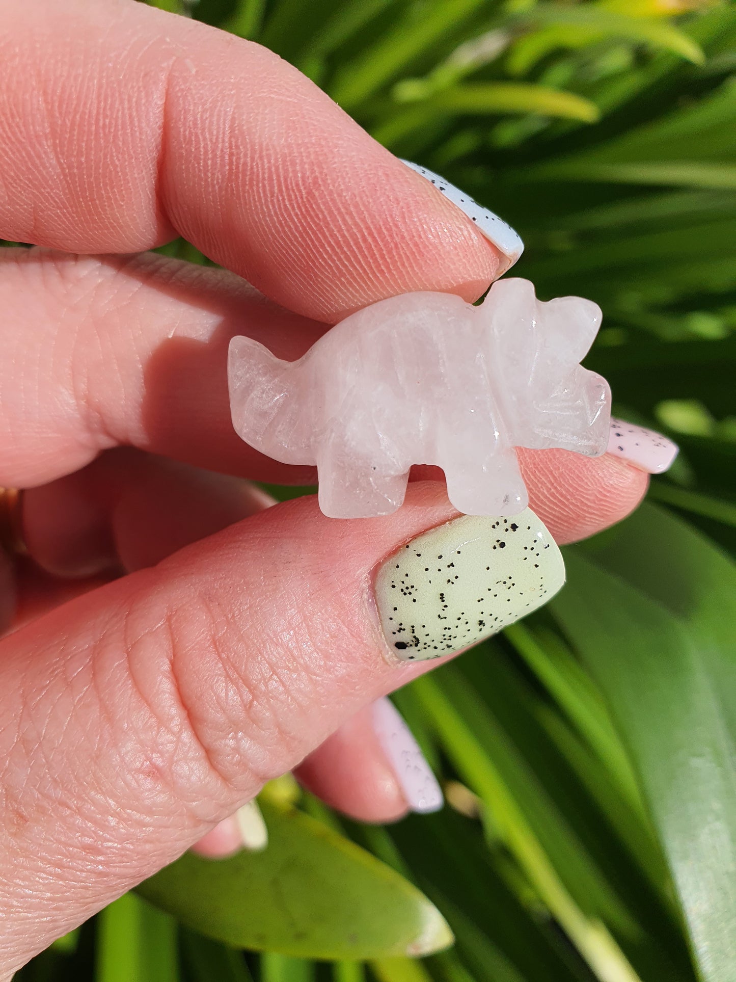 Rose Quartz Mini Dinosaur no1