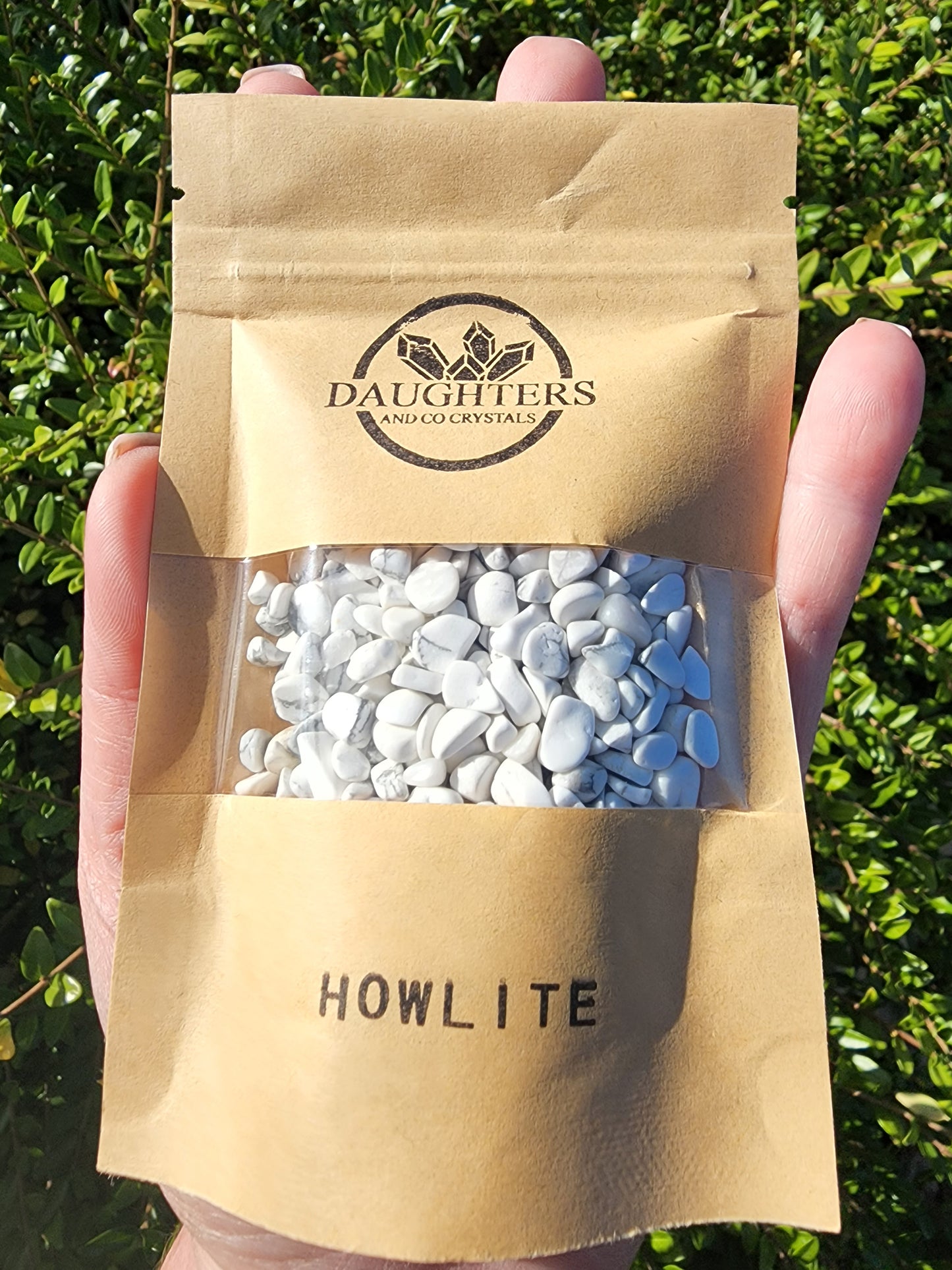 Howlite Crystal Chip 100 gms Bag