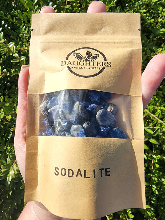 Sodalite Crystal Chip 100 gms Bag