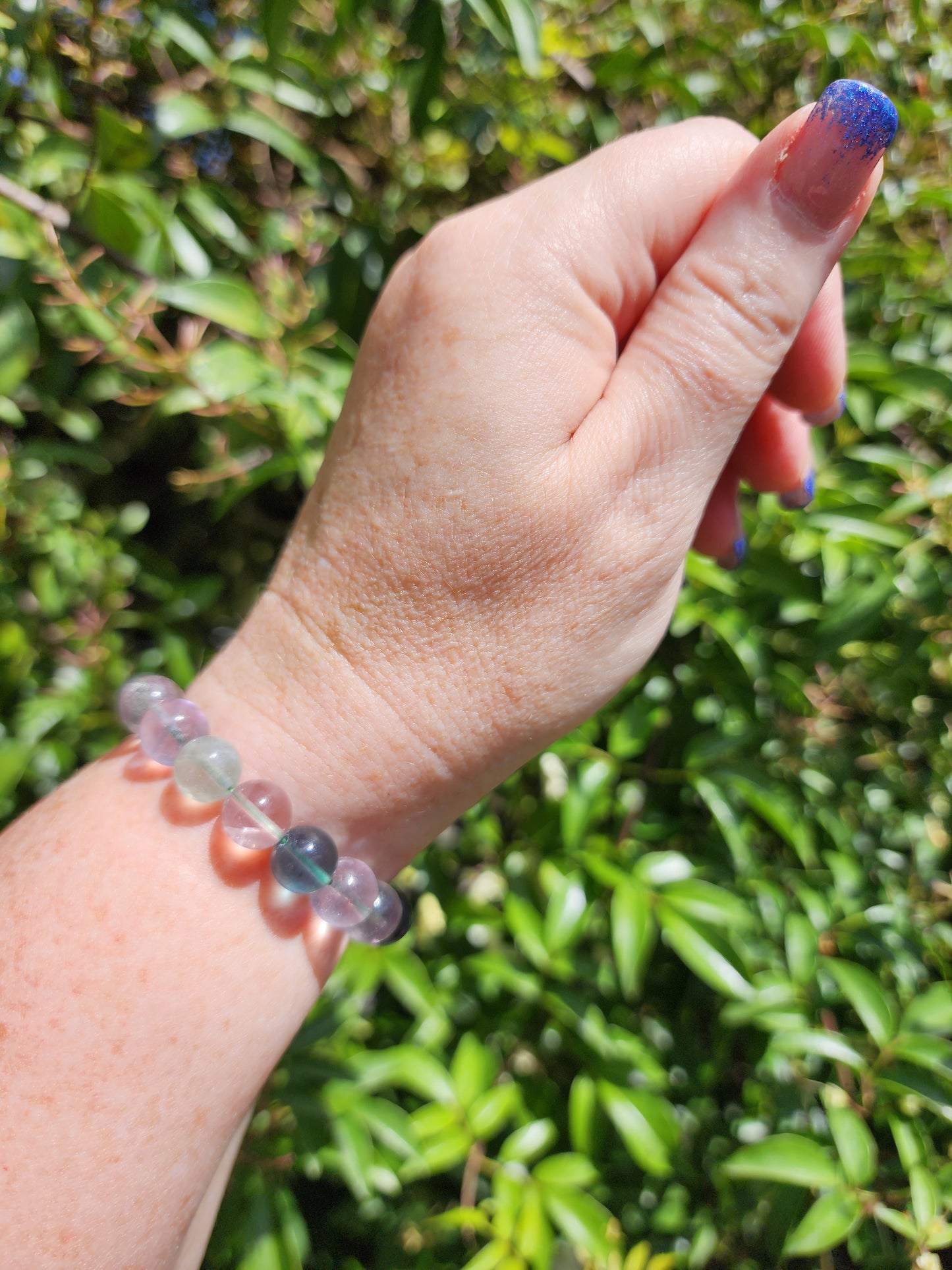 Rainbow Fluorite | Bead Bracelet