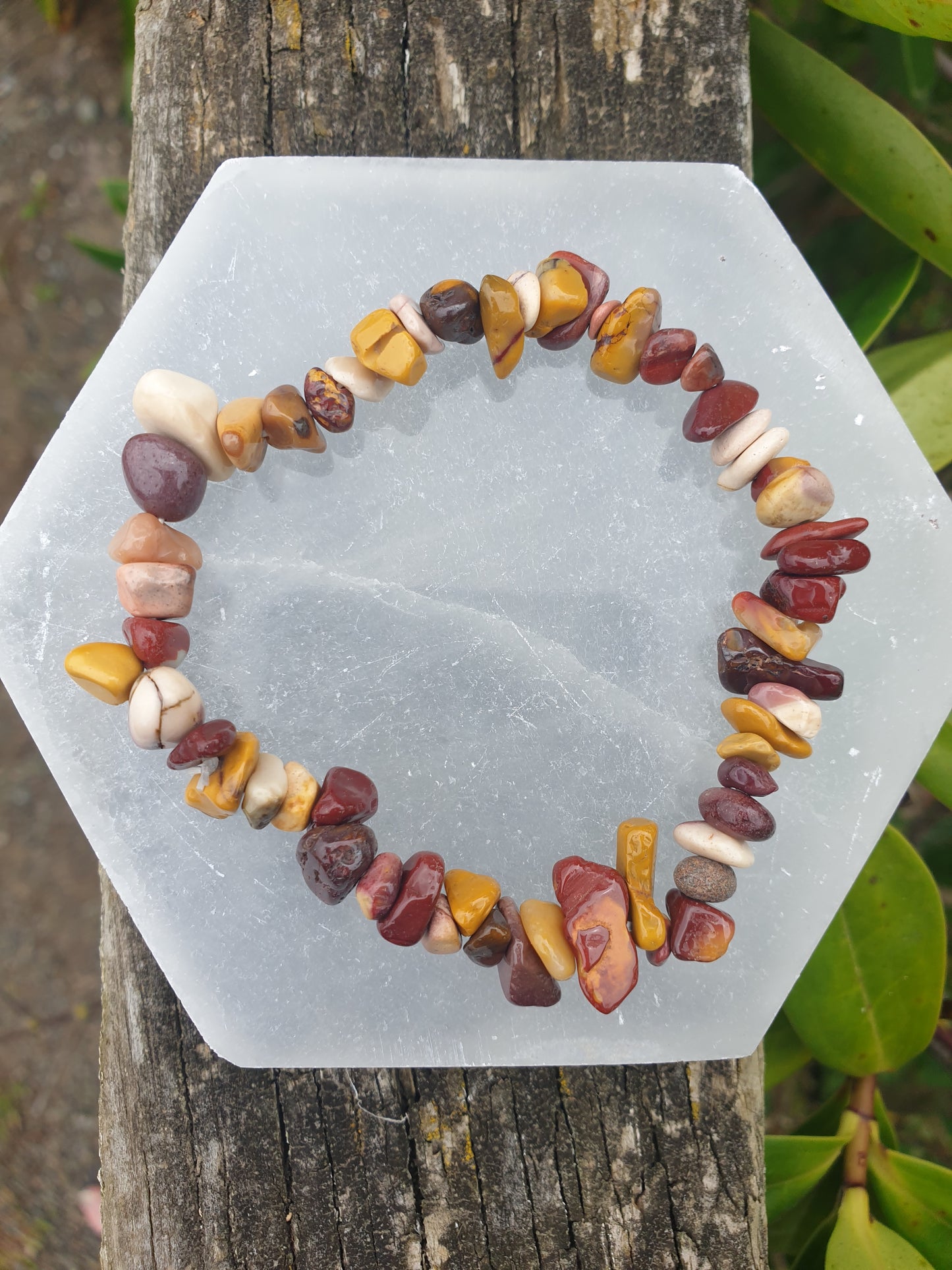 Mookaite Jasper Crystal Chip Bracelet 