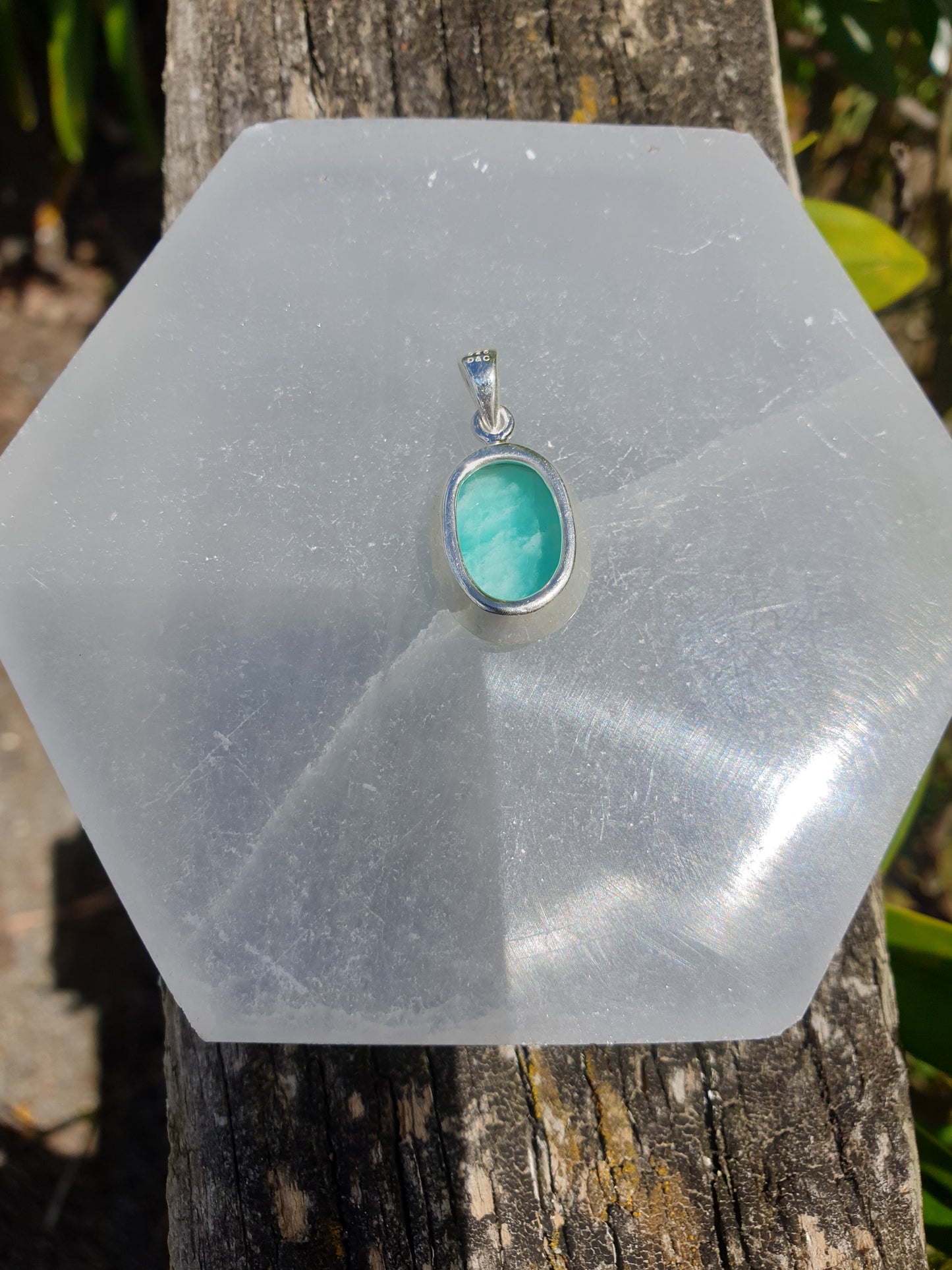 Amazonite | Faceted Sterling Silver Pendant C