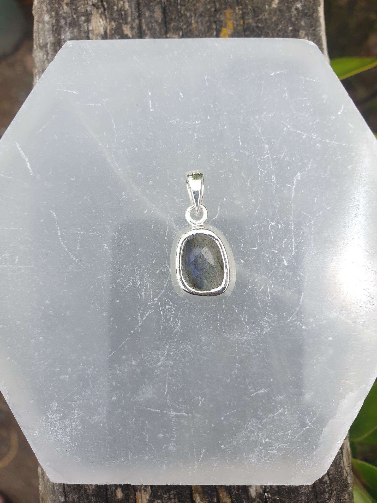 Labradorite | Rose Cut Sterling Silver Pendant A