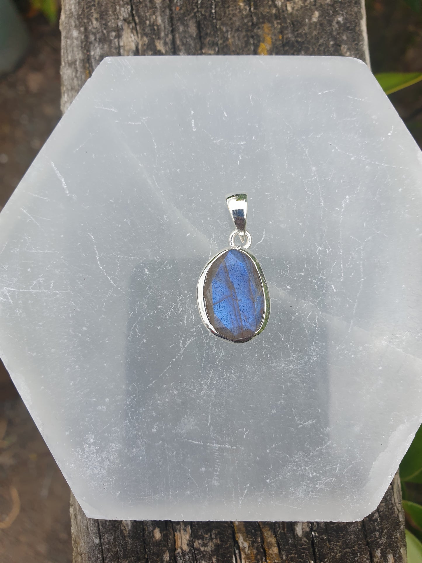 Labradorite | Faceted Sterling Silver Pendant B